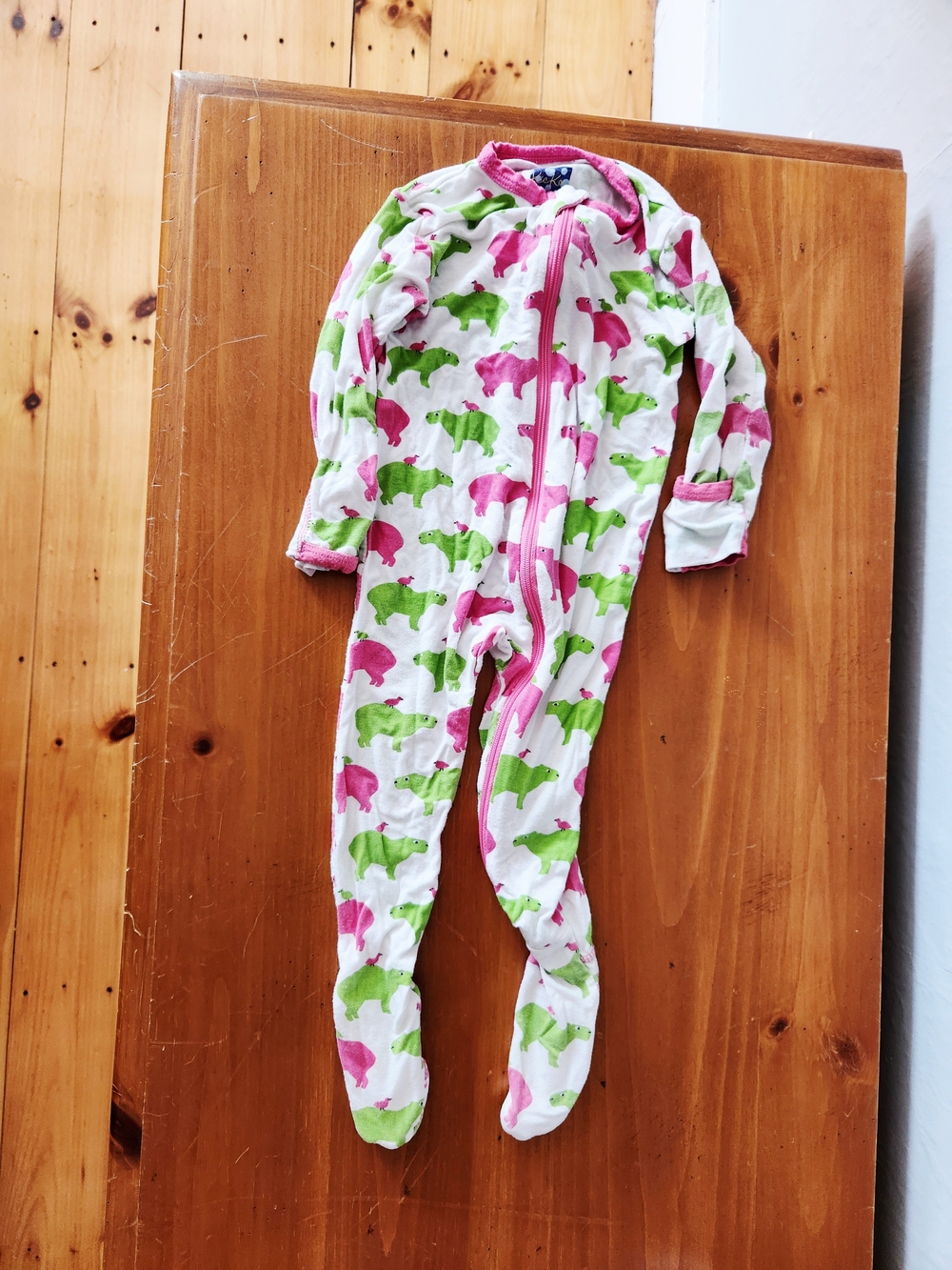 Kickee Pants 6-9m Bamboo Capybara Print Footie
